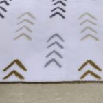Juego sábanas coralina beige/blanco dibujo flecha