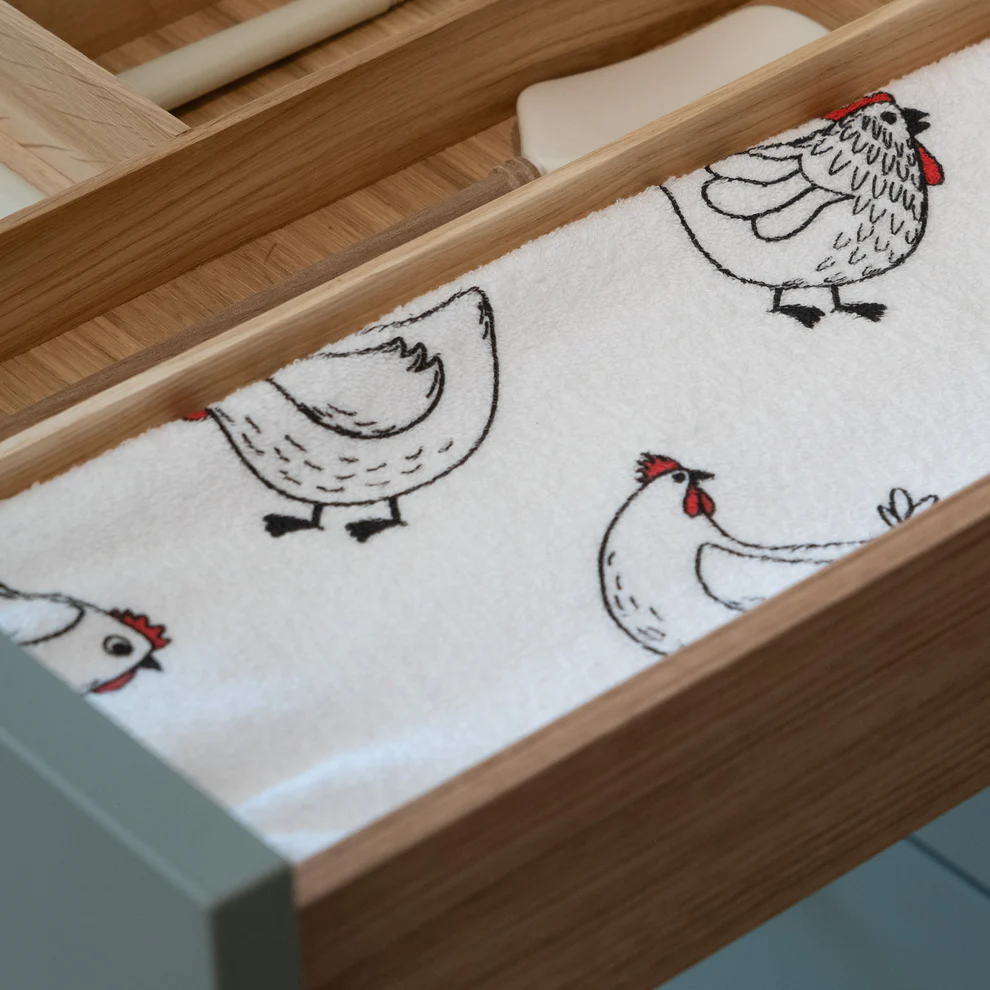 Pack 2 paños de Cocina - Gallinas y Gallos - Imagen 2